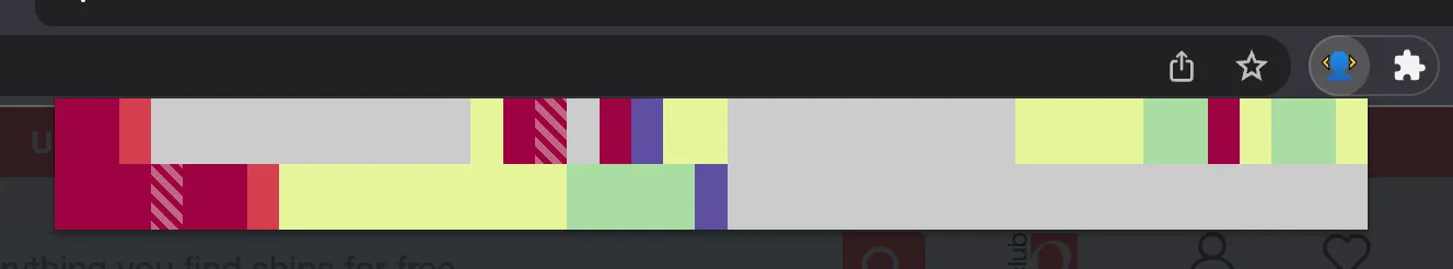 Invalid element in the extension color bar